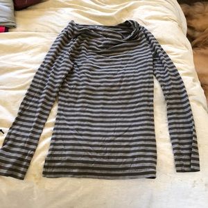 ibex striped wool shirt